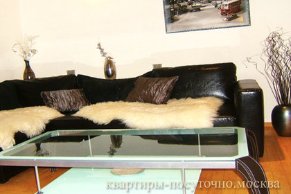 Большой угловой раскладной диван из натуральной кожи